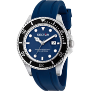 Sector 230 R3251161063 - cassa acciaio - cinturino gomma blu - quadrante blu con datario